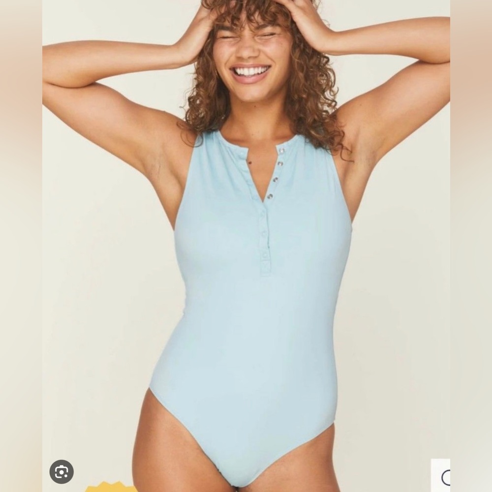 Andie Swim Malibu One Piece, pale blue